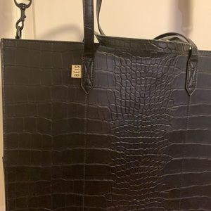 Beis work tote in black croc